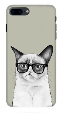 Чохол з Сумним котиком на iPhone 7 plus Сірий