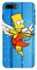 Голубой бампер с Бартом Симпсоном для iPhone 7 plus Амур