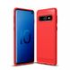 Червоний карбоновий чохол для Samsung Galaxy S10е Протиударний