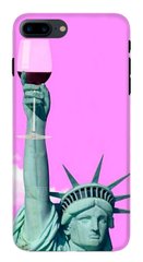 Рожевий бампер для iPhone 8 plus Статуя Свободи
