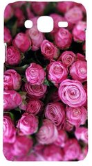 Розовый чехол для девушки Самсунг Джи 7 (j7) нежные розы