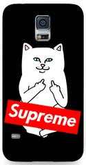 Чехол Котик с факами на Samsung G900H Логотип Supreme