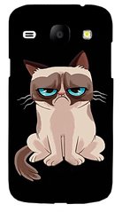 Чехол накладка с Грустным Котиком на Samsung Galaxy Core Prime Черный