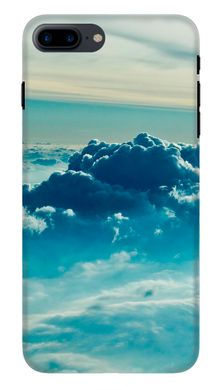 Чехол с Облаками на iPhone 8 plus Голубой