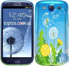 Блакитний бампер для Galaxy S3 Кульбаби