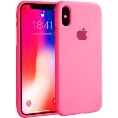 М'який силіконовий чохол на iPhone Х / 10 Яскраво-рожевий