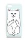 Чехол кот с факами  iPhone 5 / 5s / SE на голубом фоне