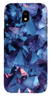 Синяя накладка для Galaxy j730 Кристаллы