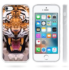 ТПУ Чехол с Орнаментом на iPhone 5 / 5s / SE Тигр