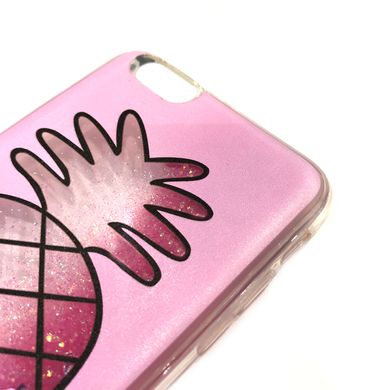 Чехол с Блестящим ананасом для iPhone 6 / 6s Розовый