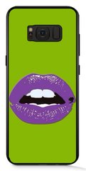 Противоударный бампер Samsung S8 фиолетовые губы