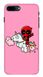 Рожевий чохол накладка для iPhone 8 plus Дедпул на єдинорозі