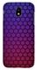 Фіолетовий чохол на Samsung j7 17 Текстура карбону