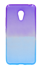 Силіконовий чохол градієнт для Meizu M3 mini Фиолетово-блакитний