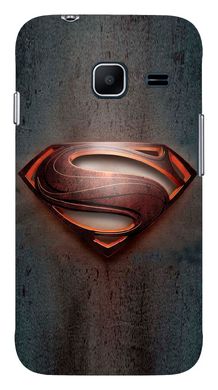 Сірий чохол на Samsung Galaxy j1 mini Логотип Супермена