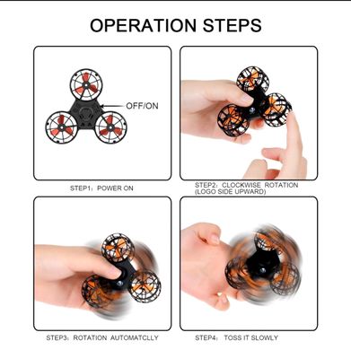 Іграшка Fidget spinner drone Чорний