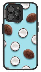 Чехол iPhone 14 pro с кокосами мятный силиконовый