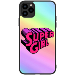 Блестящий чехол для iPhone 12 PRO Super Girl
