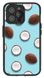 Чехол iPhone 14 pro с кокосами мятный силиконовый