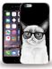 Чорний бампер для iPhone 6 / 6s plus Сумний котик