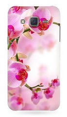 Бампер для девушки с Орхидеями на Galaxy j500 Розовый