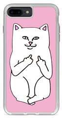 Рожевий чохол на iPhone 8 + Котик факи