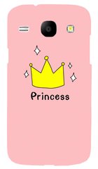 Чехол с надписью Принцесса на Samsung Core Duos Розовый