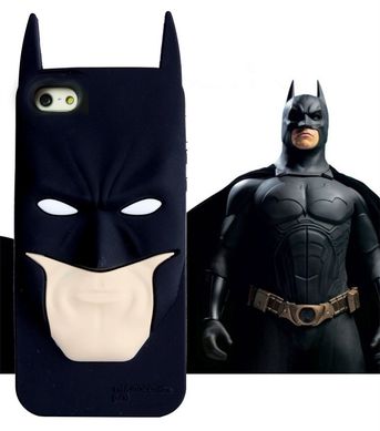 Черный  чехол Бэтмен iPhone 5 / 5s / SE силикон