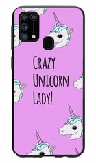 Яркий стильный розовый чехол для Samsung Galaxy M31 M 315 Unicorn Lady