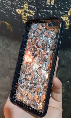 Чехол праздничный с камнями стразами на iPhone 7/8 plus