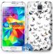 Белая накладка для Samsung S5 Бабочки