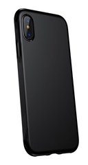 Черный матовый тонкий кейс на iPhone X силиконовый