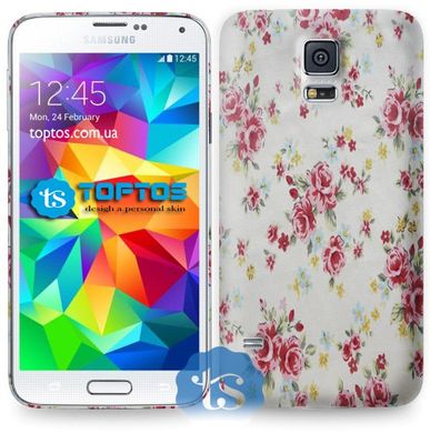 Чехол с Розами на Samsung Galaxy S5 Белый
