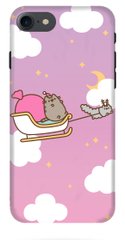 Милый новогодний  бампер iPhone 7 кот Пушин