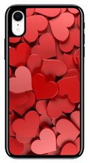 Чехол с Сердечками на iPhone XR Красный