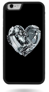 Чехол на подарок парню с Сердцем для iPhone 6 Plus Черный