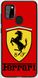 Красный чехол для Самсунг А21с А217 с лого Ferrari