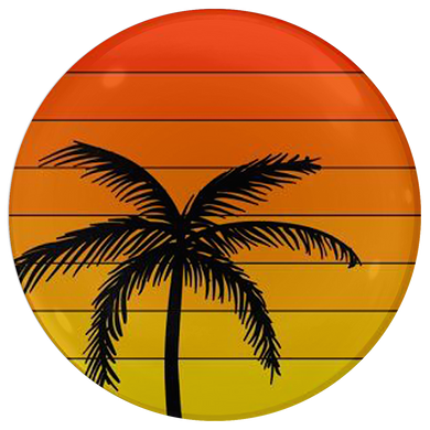 Оранжевый держатель для телефона ( попсокет ) Пальма