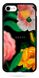 Черный чехол с логотипом Гучи на iPhone 8 Цветы