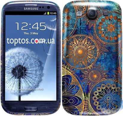 Чехол с Абстракцией на Galaxy S3 Duos Синий