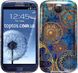 Чехол с Абстракцией на Galaxy S3 Duos Синий