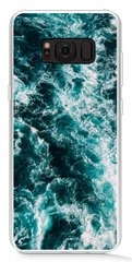 ТПУ Чехол с Текстурой моря для Samsung S8 Зеленый