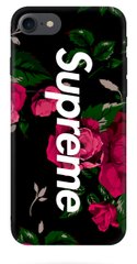 Чехол для девушки с Цветами для iPhone 7 Логотип Supreme