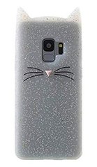 Полупрозрачный силиконовый чехол для Galaxy S9 Котик с усиками
