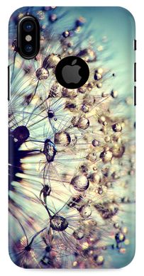 Голубой чехол с одуванчиком на iPhone X / 10