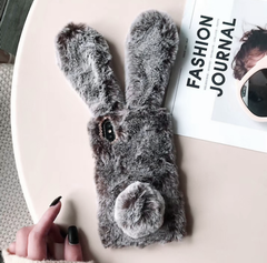 Объемный чехол на iPhone XS Max Меховой кролик