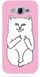 Чехол Котик с факами на Galaxy j2 prime Розовый