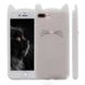 Накладка силіконова біла блискуча кіт з вухами iPhone 7 plus