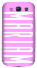 Рожевий чохол з Ім'ям на замовлення для Samsung Galaxy S3