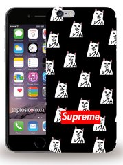 Чехол стикер с Котиком Рипндип на iPhone 6 / 6s Логотип Суприм